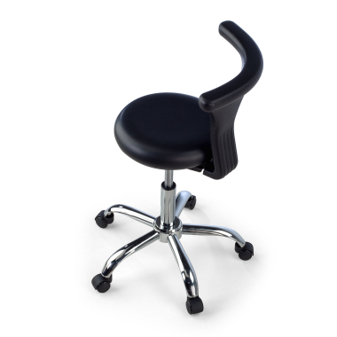 work and laboratory stool black clinicpro plastic no armrests 5