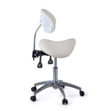 work and laboratory stool white ergo clinic plastic no armrests 8