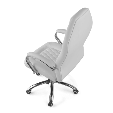 office chair white pioneer synthetic leather upholstered armrests 7