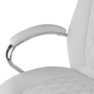 office chair white pioneer synthetic leather upholstered armrests 8