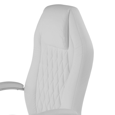 office chair white pioneer synthetic leather upholstered armrests 5