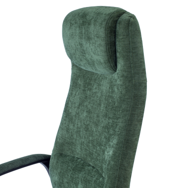 office chair green denmark fabric upholstered armrests headrest 6