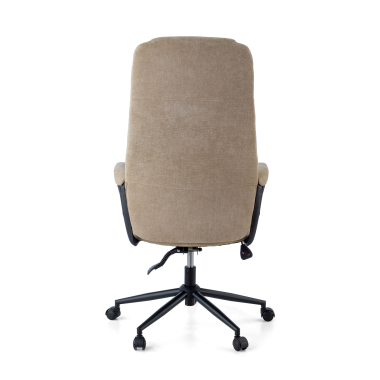 office chair beige denmark fabric upholstered armrests headrest 10