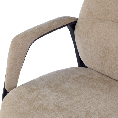 office chair beige denmark fabric upholstered armrests headrest 6