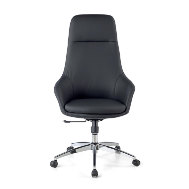 office chair black luxus synthetic leather upholstered armrests 3