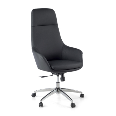 office chair black luxus synthetic leather upholstered armrests 1