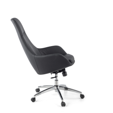 office chair black luxus synthetic leather upholstered armrests 5