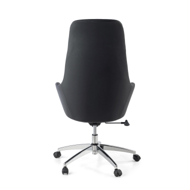 office chair black luxus synthetic leather upholstered armrests 8
