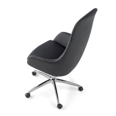 office chair black luxus synthetic leather upholstered armrests 7