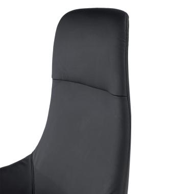 office chair black luxus synthetic leather upholstered armrests 9