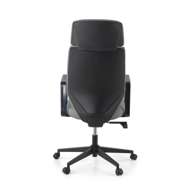 office chair gray saranto synthetic leather fixed armrests 5