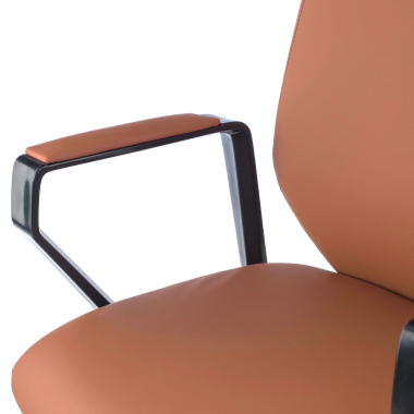 office chair brown saranto synthetic leather fixed armrests 9