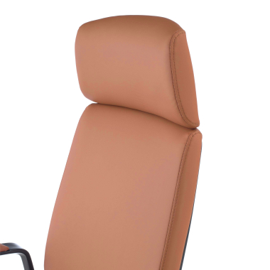 office chair brown saranto synthetic leather fixed armrests 10
