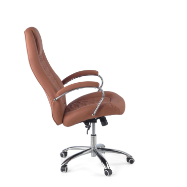 office chair brown pioneer synthetic leather upholstered armrests 5