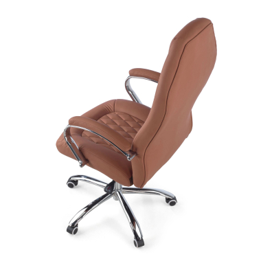 office chair brown pioneer synthetic leather upholstered armrests 8