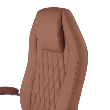 office chair brown pioneer synthetic leather upholstered armrests 10