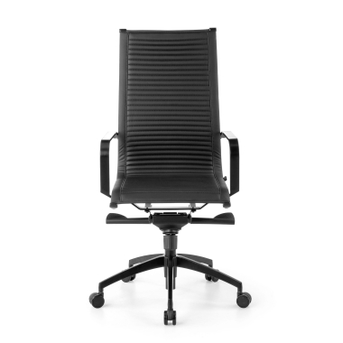 office chair black black frame faux leather synthetic leather fixed armrests 3