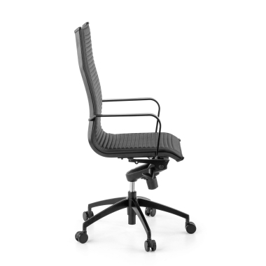 office chair black black frame faux leather synthetic leather fixed armrests 6