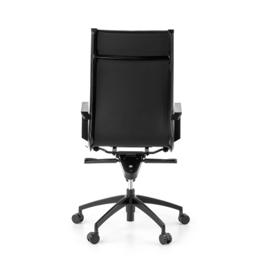office chair black black frame faux leather synthetic leather fixed armrests 7