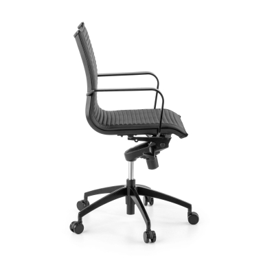 office chair black black frame faux leather synthetic leather fixed armrests 6