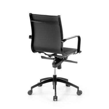 office chair black black frame faux leather synthetic leather fixed armrests 9