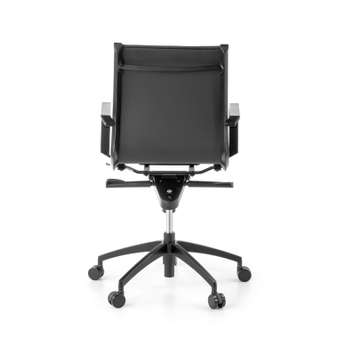 office chair black black frame faux leather synthetic leather fixed armrests 10