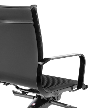 office chair black black frame faux leather synthetic leather fixed armrests 7