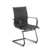 Visitor office armchair Brenton, black frame, faux leather