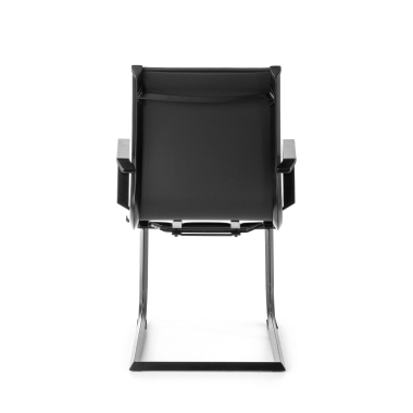 visitor chair black black frame faux leather synthetic leather fixed armrests 9