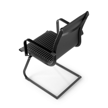 visitor chair black black frame faux leather synthetic leather fixed armrests 8