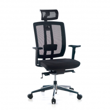 ergonomic chair black with headrest upholstered mesh movable armrests lumbar support headrest 1