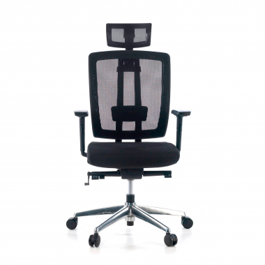 ergonomic chair black with headrest upholstered mesh movable armrests lumbar support headrest 4