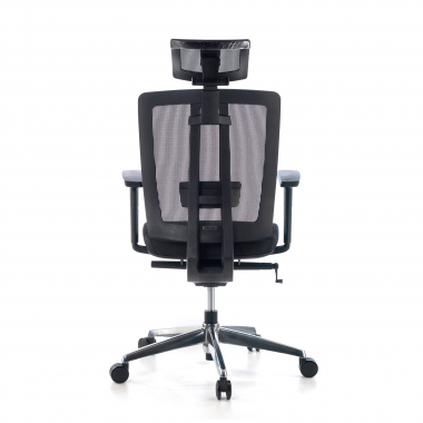 ergonomic chair black with headrest upholstered mesh movable armrests lumbar support headrest 7