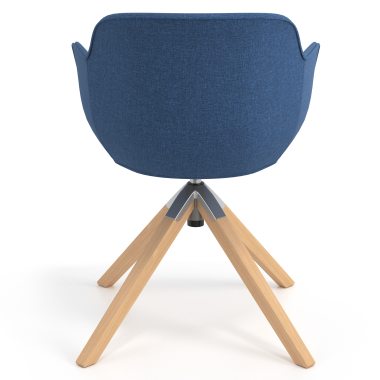 visitor chair blue swivel chair fabric upholstered armrests 6