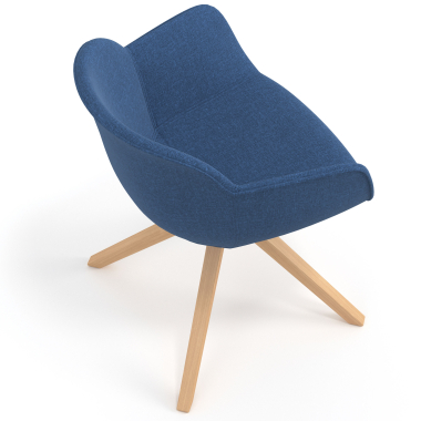 visitor chair blue swivel chair fabric upholstered armrests 7