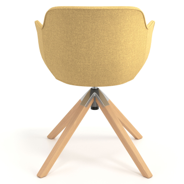 visitor chair yellow swivel chair fabric upholstered armrests 6