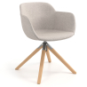 Laure Meeting Chair, Wooden Legs, High Quality, Upholstered