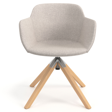 visitor chair beige swivel chair fabric upholstered armrests 4