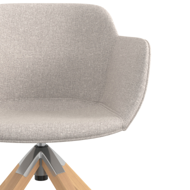 visitor chair beige swivel chair fabric upholstered armrests 5