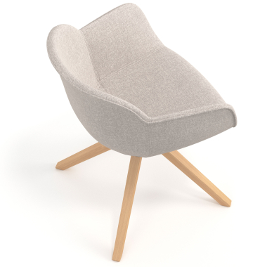 visitor chair beige swivel chair fabric upholstered armrests 7