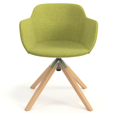 visitor chair green swivel chair fabric upholstered armrests 4