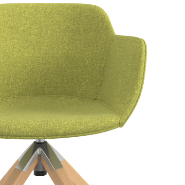 visitor chair green swivel chair fabric upholstered armrests 5