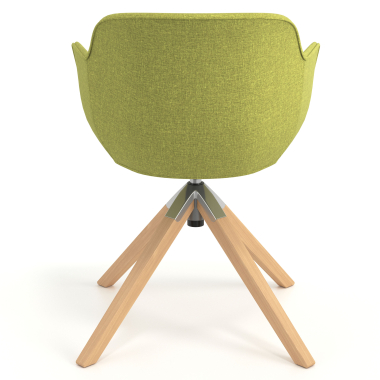 visitor chair green swivel chair fabric upholstered armrests 6