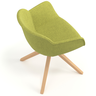 visitor chair green swivel chair fabric upholstered armrests 7