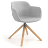 Visitor chair Laure, swivel with castors, upholstered