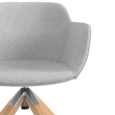 visitor chair gray swivel chair fabric upholstered armrests 5