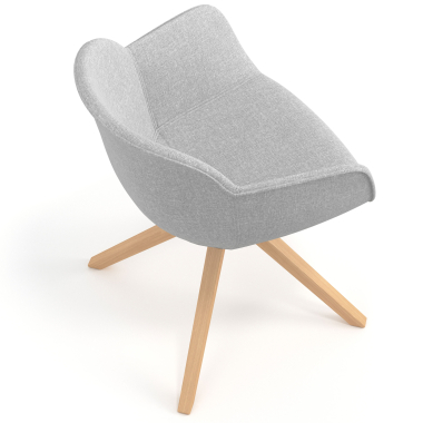 visitor chair gray swivel chair fabric upholstered armrests 7