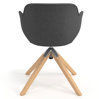 visitor chair anthracite swivel chair fabric upholstered armrests 6