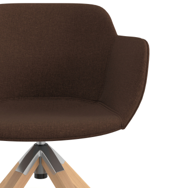 visitor chair brown swivel chair fabric upholstered armrests 5