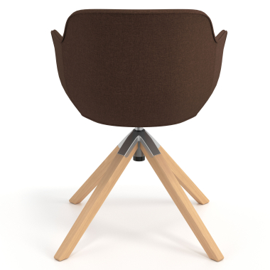 visitor chair brown swivel chair fabric upholstered armrests 6